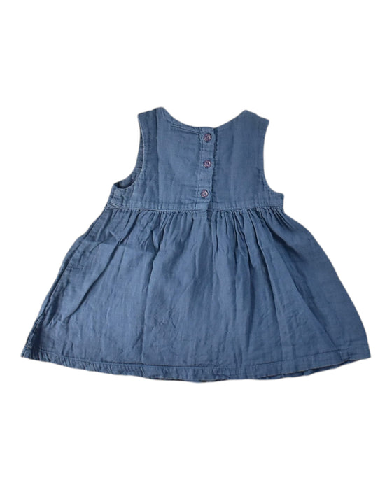 A Blue Sleeveless Dresses from Little Green Radicals in size 12-18M for girl. (Back View)