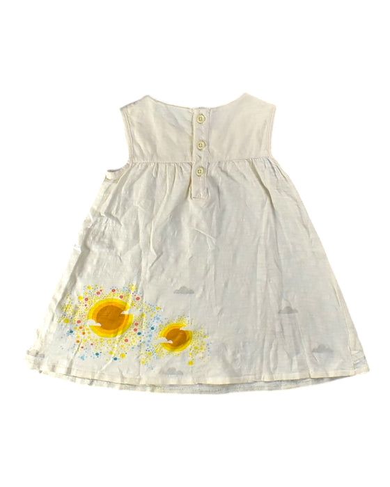 A White Sleeveless Dresses from Little Green Radicals in size 12-18M for girl. (Back View)