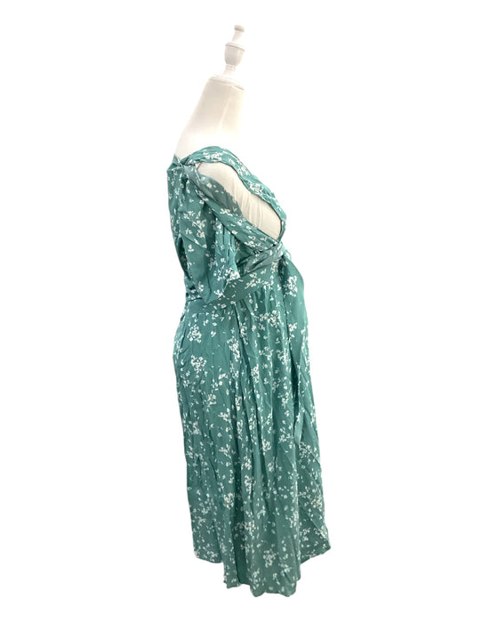 A Green Short Sleeve Dresses from Jojo Maman Bébé in size M for maternity. (Back View)