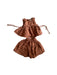 A Brown Skirt Sets from Sons & Daughters in size 6-12M for girl. (Front View)