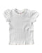 A White Short Sleeve Tops from Seed in size 3-6M for girl. (Front View)