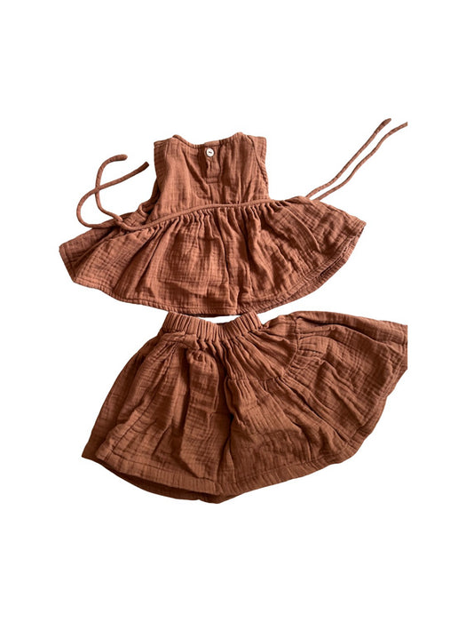 A Brown Skirt Sets from Sons & Daughters in size 6-12M for girl. (Back View)