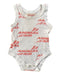 A White Sleeveless Bodysuits from The Animals Observatory in size 3-6M for boy. (Front View)