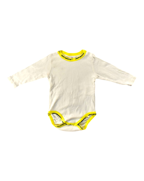 A White Long Sleeve Bodysuits from OFF-WHITE in size 6-12M for boy. (Front View)