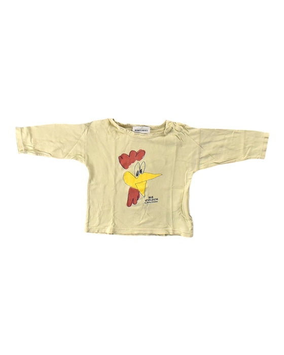 A Yellow Long Sleeve Tops from Bobo Choses in size 3-6M for girl. (Front View)