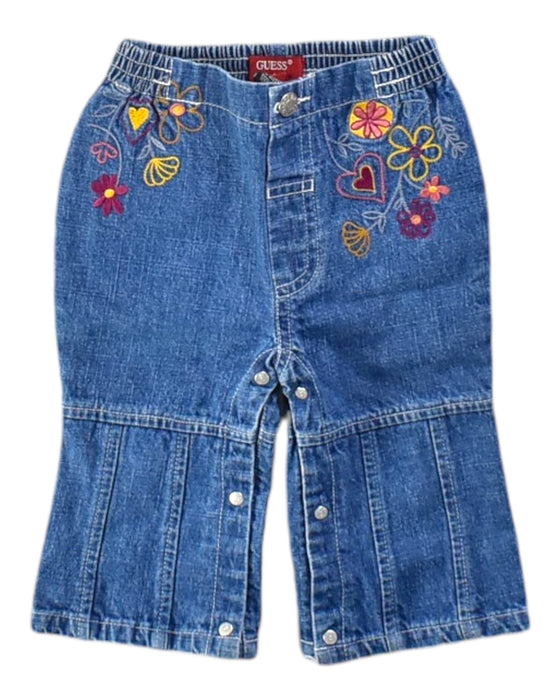 A Blue Casual Pants from Guess in size 6-12M for girl. (Front View)