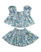 A Blue Skirt Sets from Seed in size 2T for girl. (Back View)