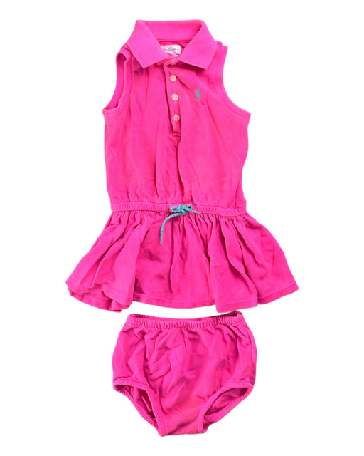 A Pink Dress Sets from Polo Ralph Lauren in size 18-24M for girl. (Front View)