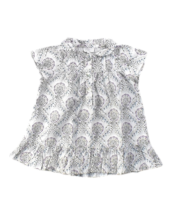 A White Short Sleeve Dresses from Lolilota in size 6-12M for girl. (Front View)