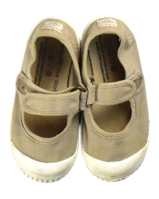 A Brown Slip Ons from Victoria in size 18-24M for girl. (Back View)