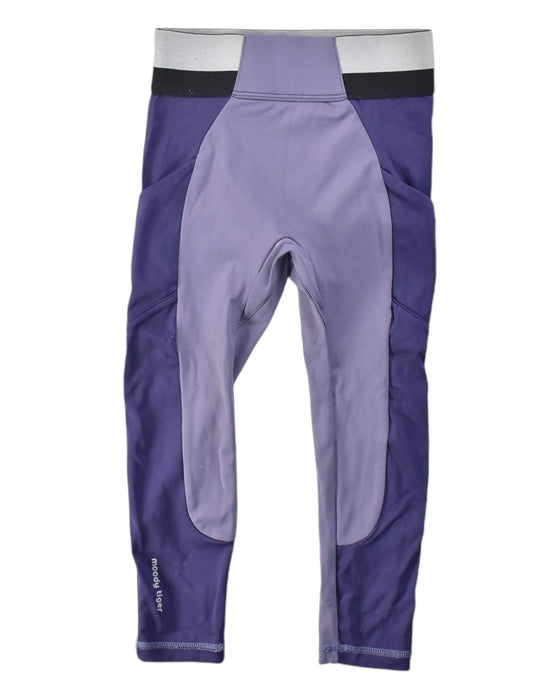 A Purple Leggings from Moody Tiger in size 4T for girl. (Front View)