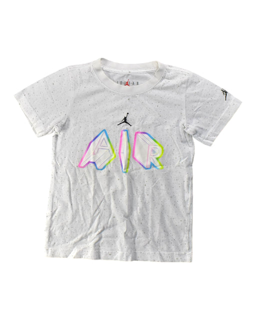 A White Short Sleeve T Shirts from Air Jordan in size 6T for girl. (Front View)