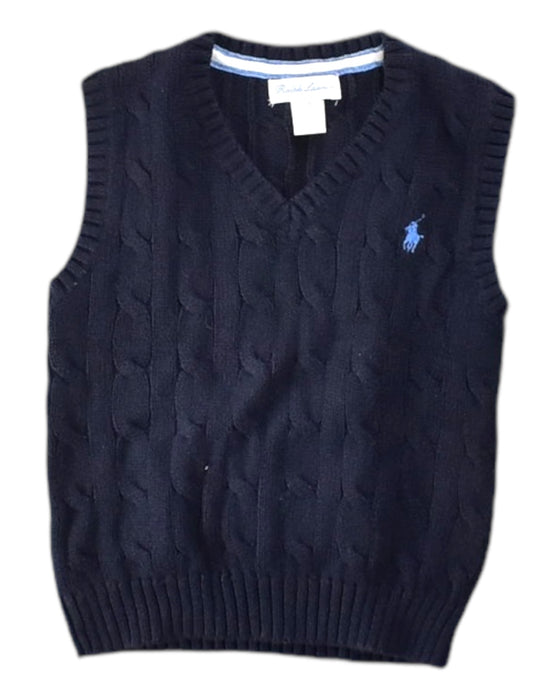 A Blue Sweater Vests from Polo Ralph Lauren in size 18-24M for boy. (Front View)