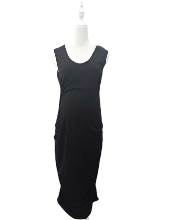 A Black Sleeveless Dresses from Ripe in size L for maternity. (Front View)