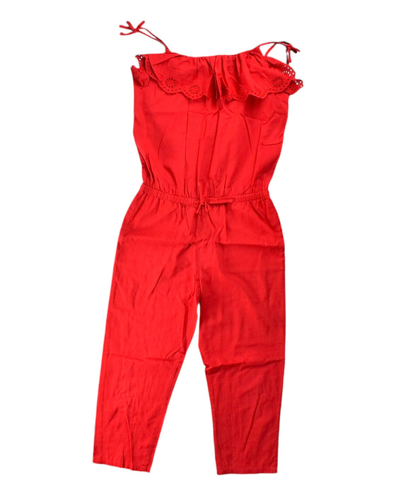 A Red Sleeveless Jumpsuits from Polo Ralph Lauren in size 6T for girl. (Front View)