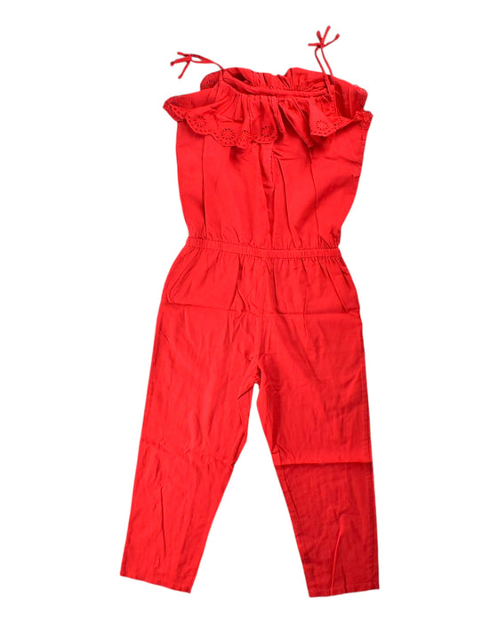 A Red Sleeveless Jumpsuits from Polo Ralph Lauren in size 6T for girl. (Back View)