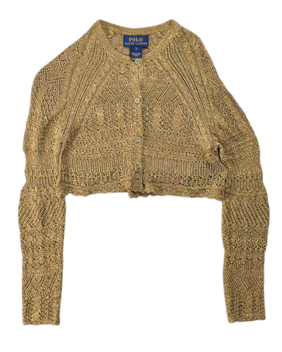 A Brown Cardigans from Polo Ralph Lauren in size 5T for girl. (Front View)