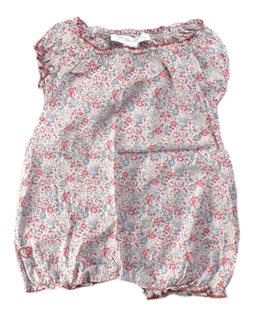 A Red Sleeveless Rompers from Chateau de Sable in size 3-6M for girl. (Front View)