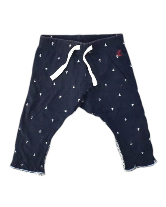 A Blue Sweatpants from Petit Bateau in size 0-3M for boy. (Front View)