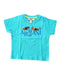 A Blue Short Sleeve T Shirts from Armani in size 3-6M for girl. (Front View)