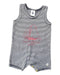 A Grey Sleeveless Rompers from Petit Bateau in size 0-3M for boy. (Front View)