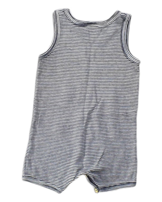 A Grey Sleeveless Rompers from Petit Bateau in size 0-3M for boy. (Back View)