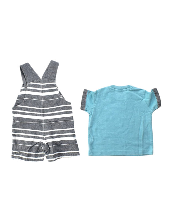 A Blue Overall Sets from Calvin Klein in size 3-6M for boy. (Back View)