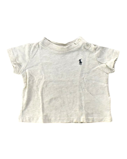 A White Short Sleeve Tops from Polo Ralph Lauren in size 3-6M for boy. (Front View)