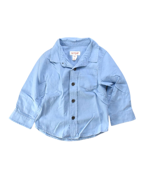 A Blue Long Sleeve Shirts from Cat & Jack in size 12-18M for boy. (Front View)