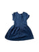 A Navy Short Sleeve Dresses from Petit Bateau in size 4T for girl. (Back View)