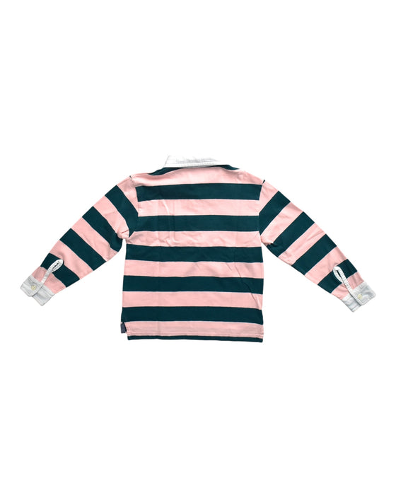 A Pink Long Sleeve Polos from Petit Bateau in size 6T for boy. (Back View)