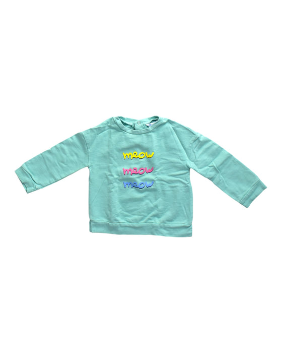 A Teal Crewneck Sweatshirts from Mayoral in size 12-18M for girl. (Front View)