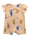 A Beige Short Sleeve Rompers from Sea Apple in size 6-12M for girl. (Back View)