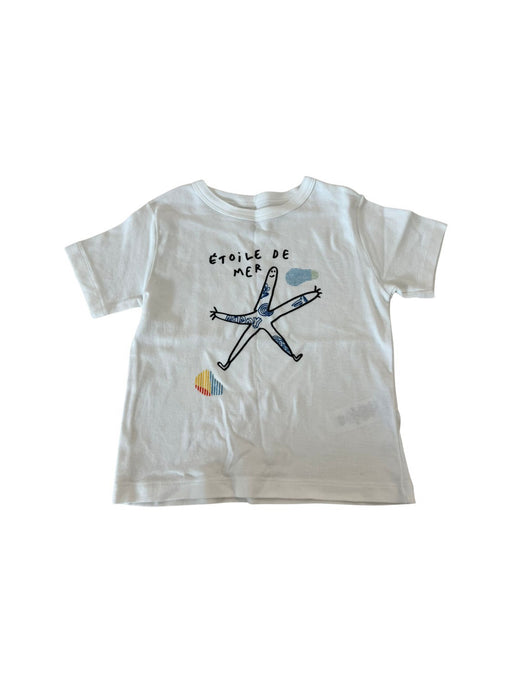 A White Short Sleeve T Shirts from Petit Bateau in size 3T for neutral. (Front View)