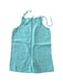 A Teal Overall Shorts from Le Petit Society in size 5T for girl. (Back View)