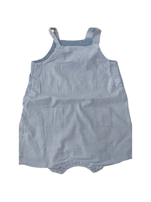 A Blue Overall Shorts from Petit Bateau in size 12-18M for boy. (Front View)