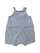 A Blue Overall Shorts from Petit Bateau in size 12-18M for boy. (Front View)