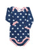 A Blue Long Sleeve Bodysuits from Petit Bateau in size 6-12M for boy. (Front View)