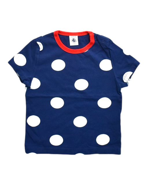 A Blue Short Sleeve T Shirts from Petit Bateau in size 18-24M for neutral. (Front View)