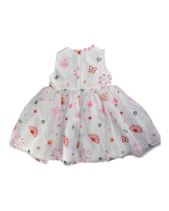 A White Sleeveless Dresses from Simonetta in size 6-12M for girl. (Back View)