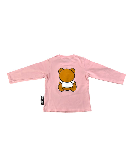 A Pink Long Sleeve Tops from Moschino in size 18-24M for girl. (Back View)