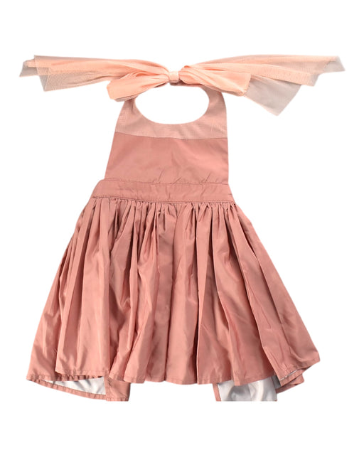 A Orange Sleeveless Dresses from MarlMarl in size 6T for girl. (Front View)