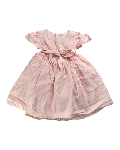 A Pink Short Sleeve Dresses from Dimples in size 3T for girl. (Front View)