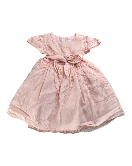 A Pink Short Sleeve Dresses from Dimples in size 3T for girl. (Front View)