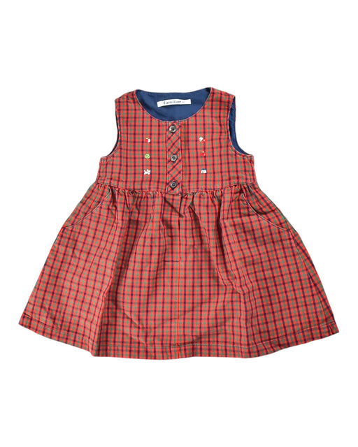 A Red Sleeveless Dresses from Familiar in size 3T for girl. (Front View)