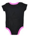 A Black Short Sleeve Bodysuits from Air Jordan in size 3-6M for girl. (Back View)