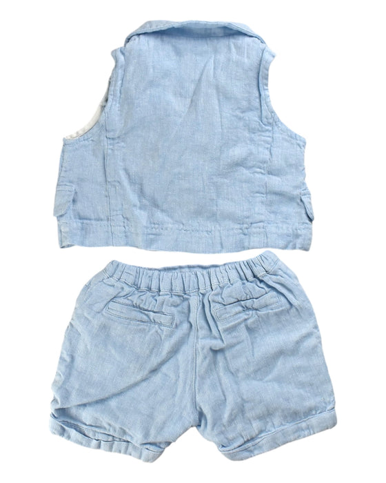 A Blue Shorts Sets from Absorba in size 2T for girl. (Back View)