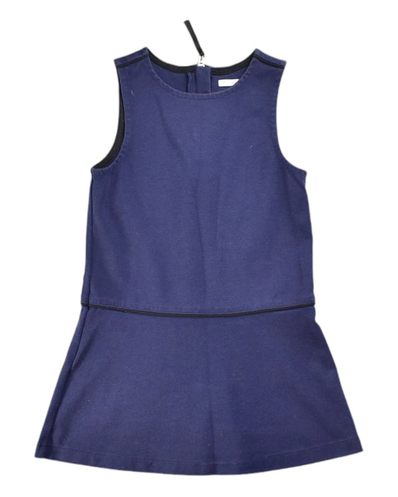 A Blue Sleeveless Dresses from Monoprix in size 4T for girl. (Front View)