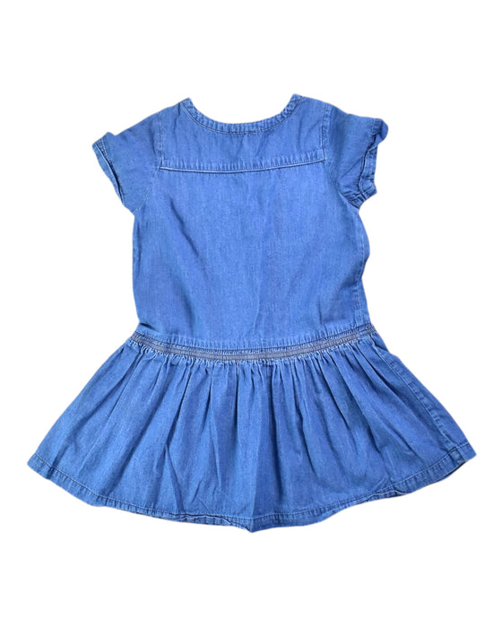 A Blue Short Sleeve Dresses from Jacadi in size 4T for girl. (Back View)