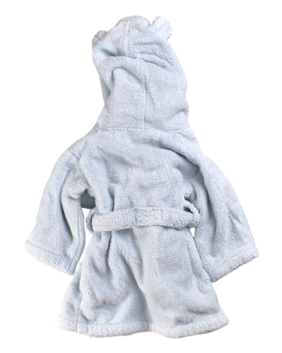 A Blue Bathrobes from The Little White Company in size 6-12M for neutral. (Back View)